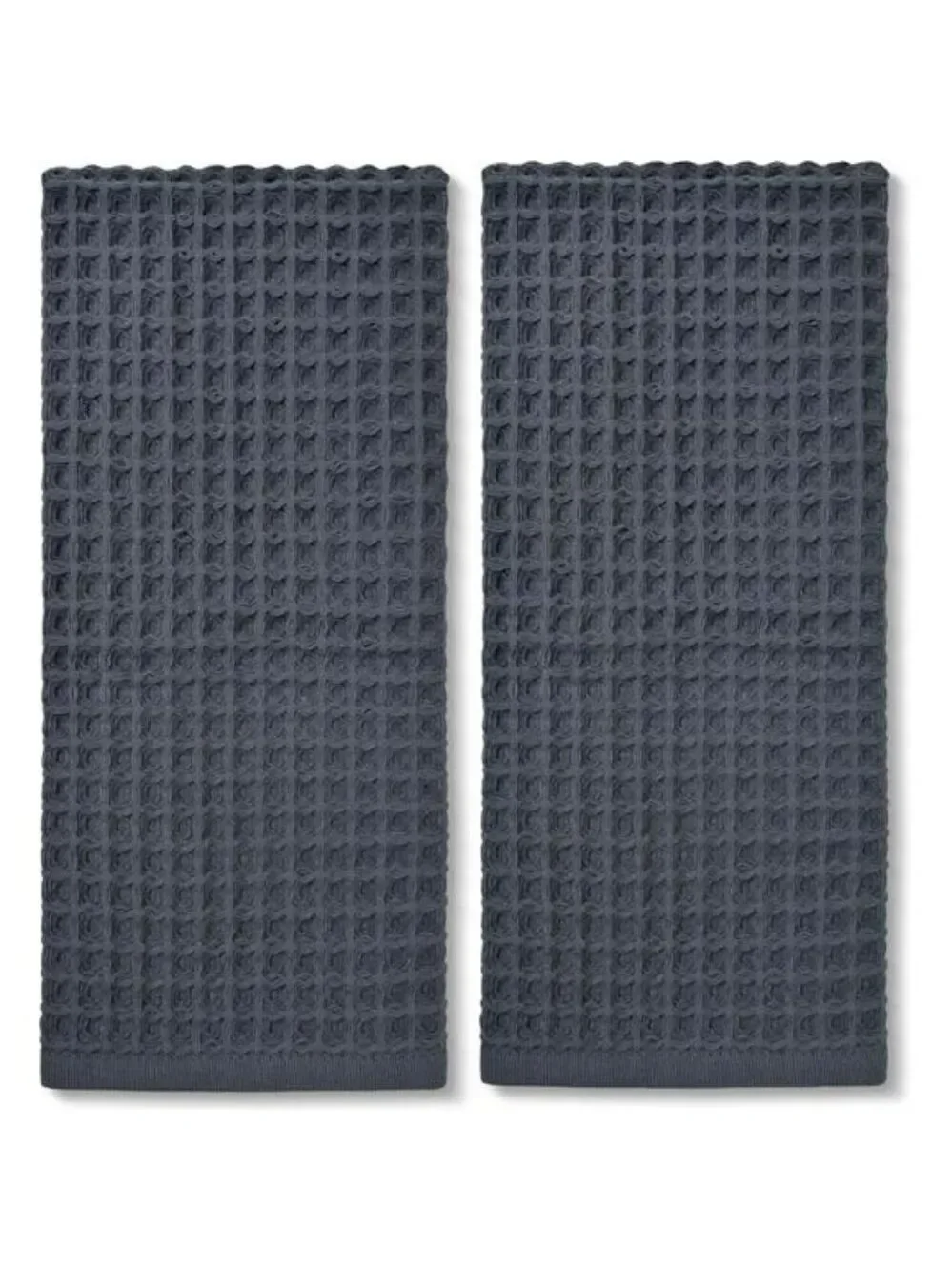 Waffle Weave Hand Towels - Charcoal (2 Pack)